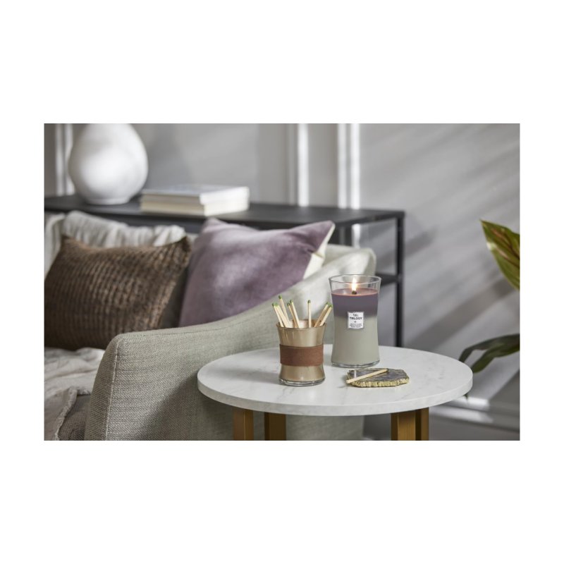 Woodwick, Trilogy Large Scented Candle In Hourglass Glass With Crackling Wick