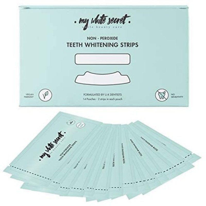 My White Secret Whitening Strips Without Peroxide for 2 Weeks 14 Pairs