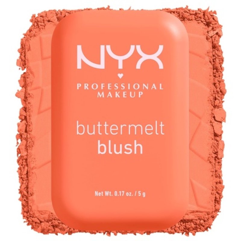 NYX PROFESSIONAL MAKEUP Buttermelt Powder Blush Fade and Transfer-Resistant Blush Vegan Formula Sooner The Butta 03