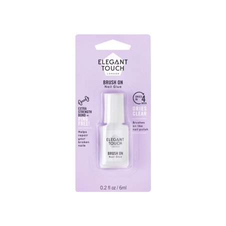 Elegant Touch Brush On Nail Glue Clear 6ml