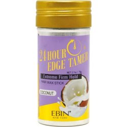 EBIN NEW YORK 24 Hour Edge Tamer Hair Sleek Stick Extreme Firm Hold 2.7 oz Coconut - Sleek & Go No Flaking and White