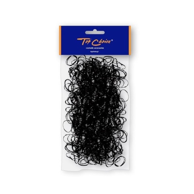 Top Choice Hair Ties Black 22722 - 500 Pieces