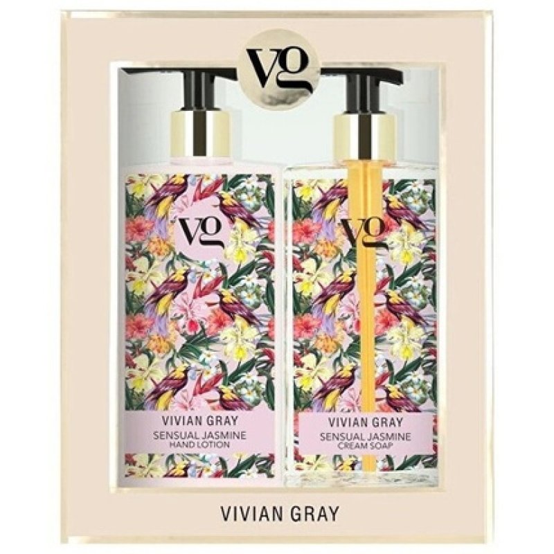 Vivian Gray Sensual Jasmine Cream Soap And Hand Lotion Cosmetic Set