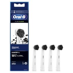 Oral-B Replacement Head for Pure Clean Carbon Toothbrush - Pack of 4
