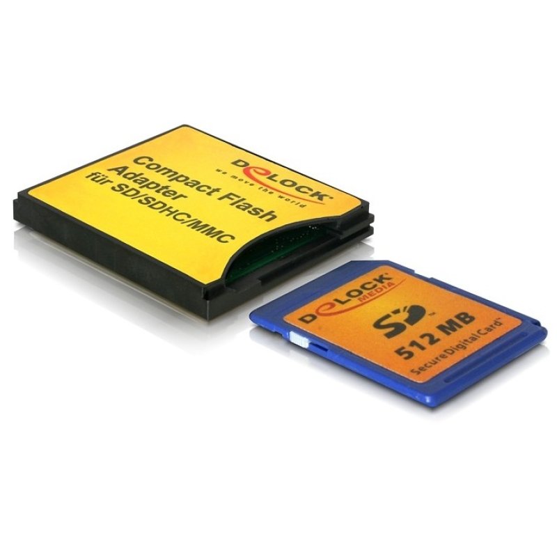 DeLOCK 61590 lecteur de carte mémoire CompactFlash Interne Jaune