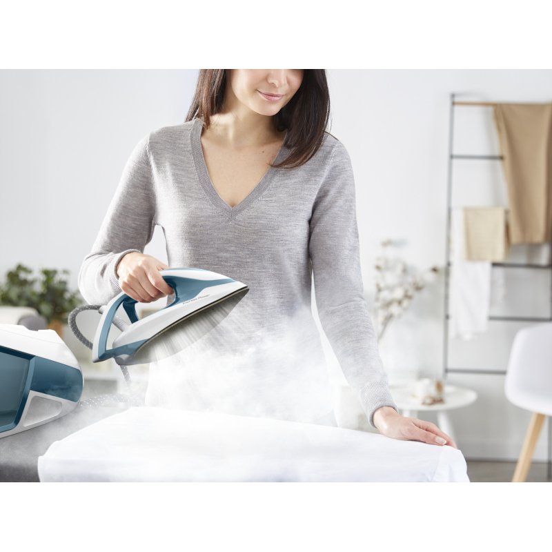 Tefal Express Power SV8111 1,8 L Durilium AirGlide Autoclean soleplate Bleu, Blanc