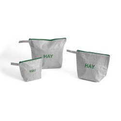 HAY - Candy Mono Wash Bag - Set of 3 (Grey)