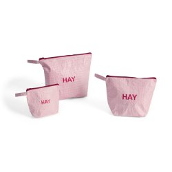 HAY - Candy Mono Wash Bag - Set of 3 (Light Pink)