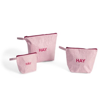 HAY - Candy Mono Wash Bag - Set of 3 (Light Pink)
