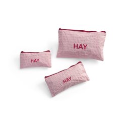 HAY - Candy Mono Wash Bag Flat - Set of 3 (Light Pink)