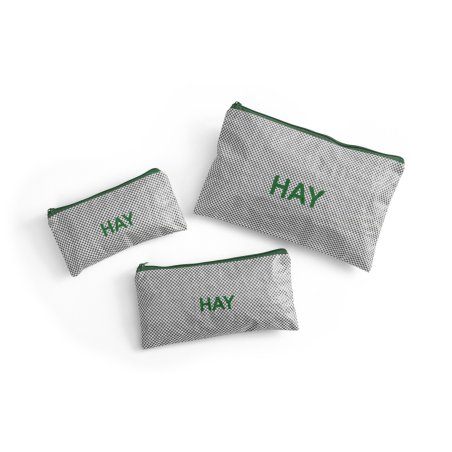 HAY - Candy Mono Wash Bag Flat - Set of 3 (Grey)