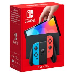 Nintendo Switch OLED portable game console 17.8 cm (7") 64 GB Touchscreen Wi-Fi Blue, Red