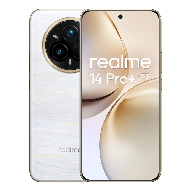 realme 14 Pro 5G 17,4 cm (6.83") Double SIM Android 15 USB Type-C 12 Go 512 Go 6000 mAh Perle, Blanc