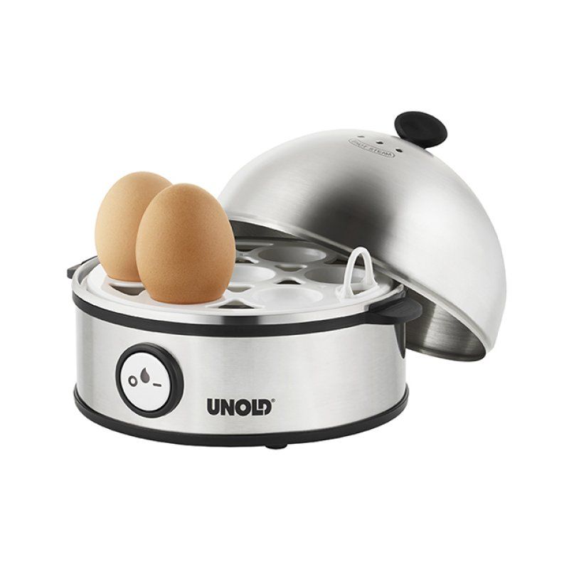Unold 38626 cuiseur d'oeufs 7 œufs 360 W Noir, Acier inoxydable
