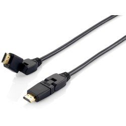 Equip 119362 Câble HDMI 2.0 pivotant, 2,0m, prise pivotante, 4K/60Hz
