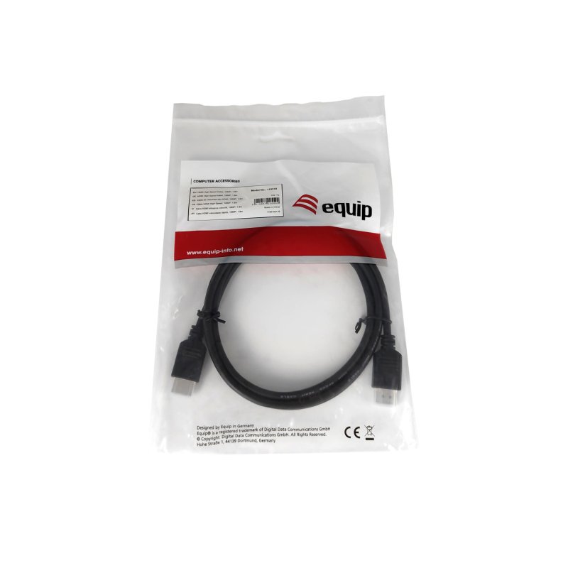 Equip HDMI High Speed Cable, 1.8 m, 1080P, Black