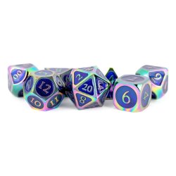 FanRoll pack dés Rainbow with Blue Enamel (7)