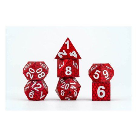 Dragon Storm pack dés Sharp Edge Silicone Red Dragon Scales (7)