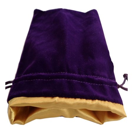 FanRoll Sac à dés Velvet Purple with Gold Satin Small
