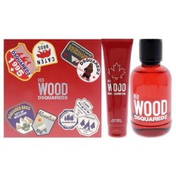 Dsquared2 Red Wood Gift Set Eau De Toilette Spray 100ml Body Lotion 150ml