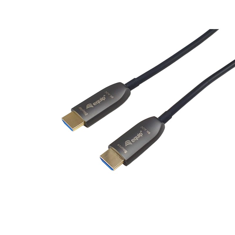 Equip 119422 Câble blindé à optique active HDMI 2.1, 50m, 8K/60Hz, 4K/120Hz, 48Gbps