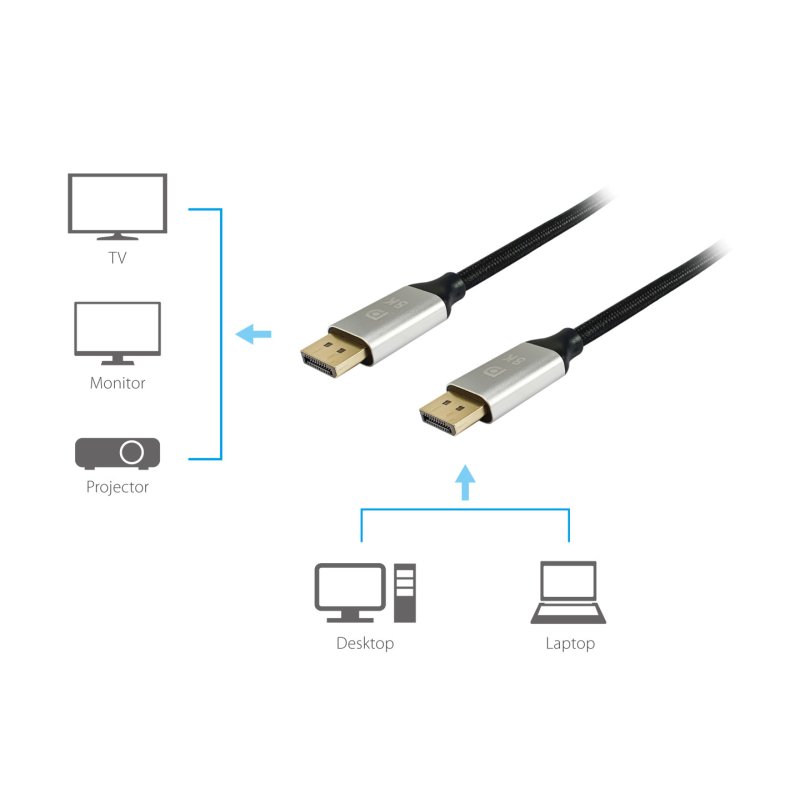 Equip DisplayPort 1.4 Premium Cable, 2m