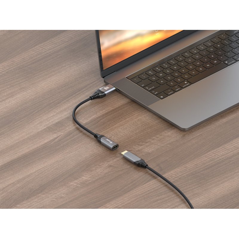 Equip Displayport-HDMI Adapter 1.2 St/Bu 4K/60Hz grau