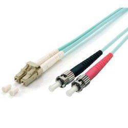 Equip LC/ST Fiber Optic Patch Cable, OM3, 1m