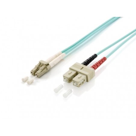 Equip LWL Patchkabel LC-SC 20.00m Multimode Duplex OM3 turq Polybeutel
