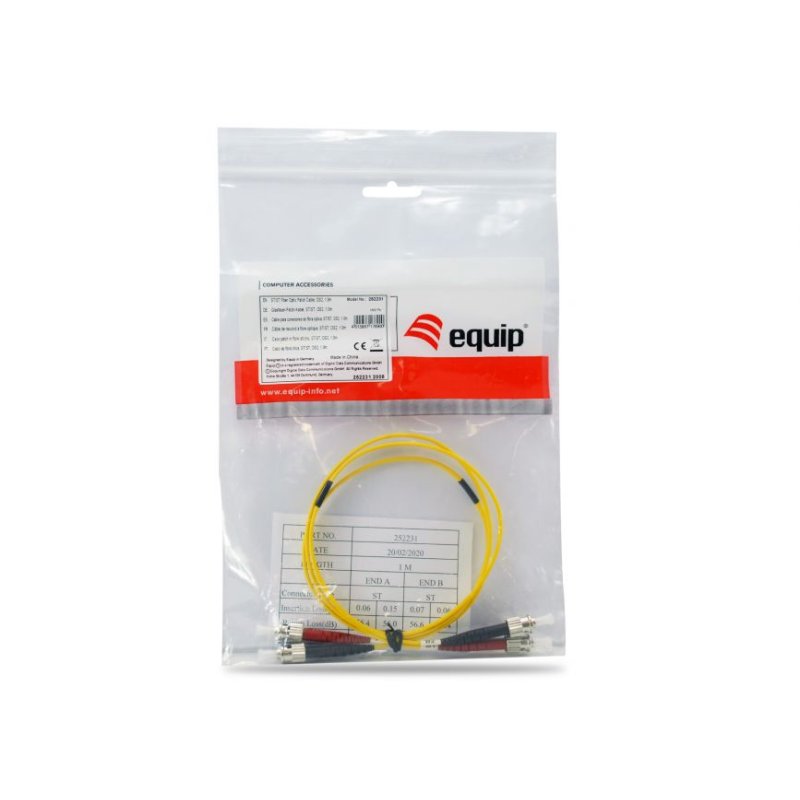 Equip 252231 câble InfiniBand et à fibres optiques 1 m ST Jaune