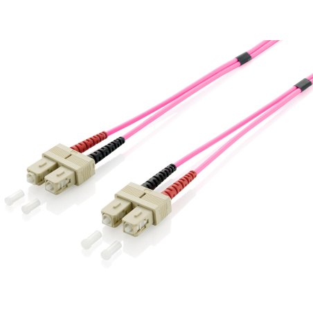 Equip SC/SC Fiber Optic Patch Cable, OM4, 1m