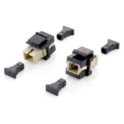 Equip 125572 adaptateur de fibres optiques SC 8 pièce(s) Beige, Noir