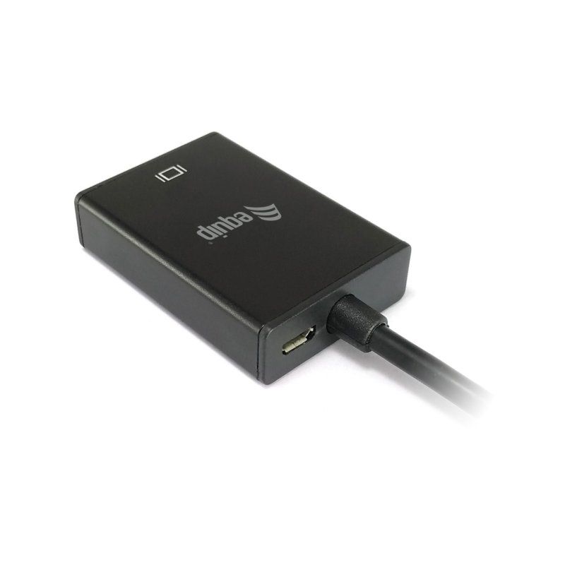 Equip VGA auf HDMI Adapter. mit Audio. schwarz. 15cm