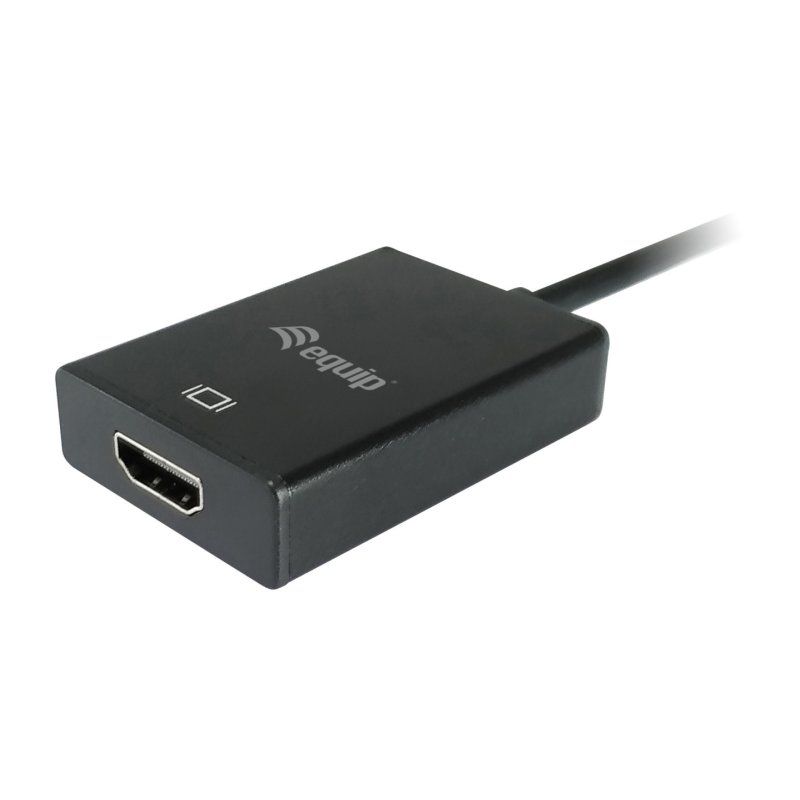Equip VGA auf HDMI Adapter. mit Audio. schwarz. 15cm