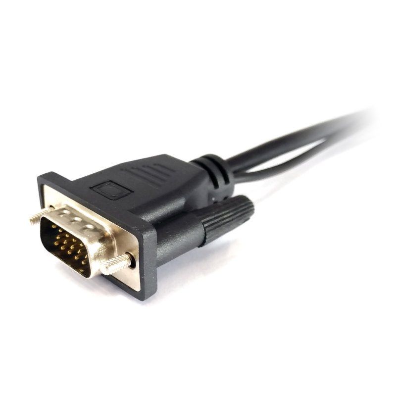 Equip 119038 câble vidéo et adaptateur 0,2 m VGA (D-Sub) 3,5 mm DVI-D USB Noir