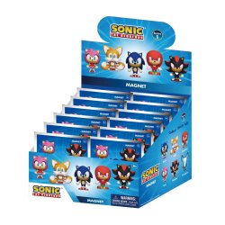 SONIC - Serie 1 - 3D Foam Magnets in blind bags (Display 12 Pcs)