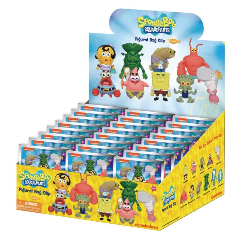 NICKELODEON - Series 4 - 3D Foam Bag Clip (Display 24 Pcs)