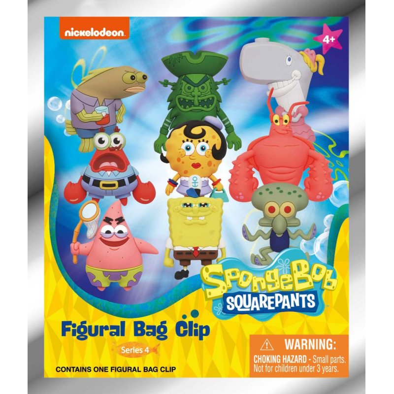 NICKELODEON - Series 4 - 3D Foam Bag Clip (Display 24 Pcs)