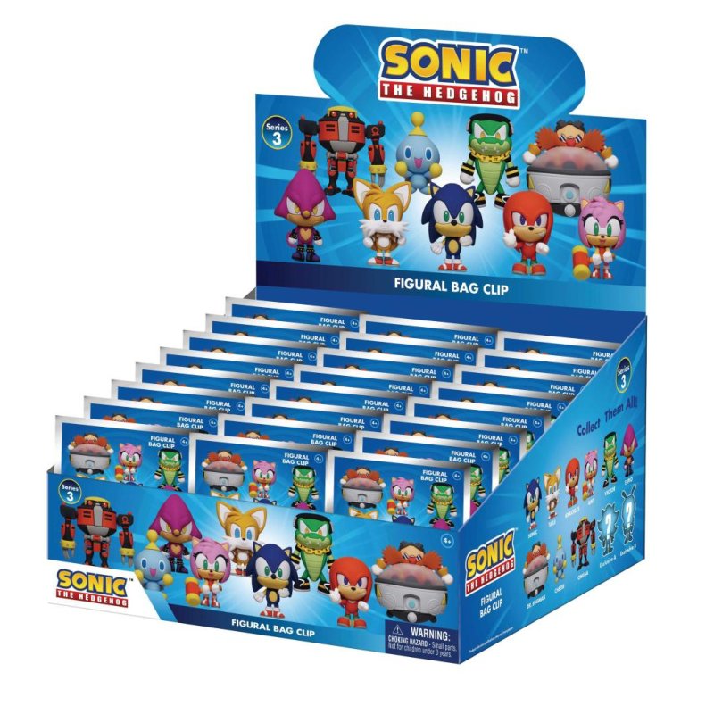 SONIC - Series 3 - 3D Foam Bag Clip (Display 24 Pcs)