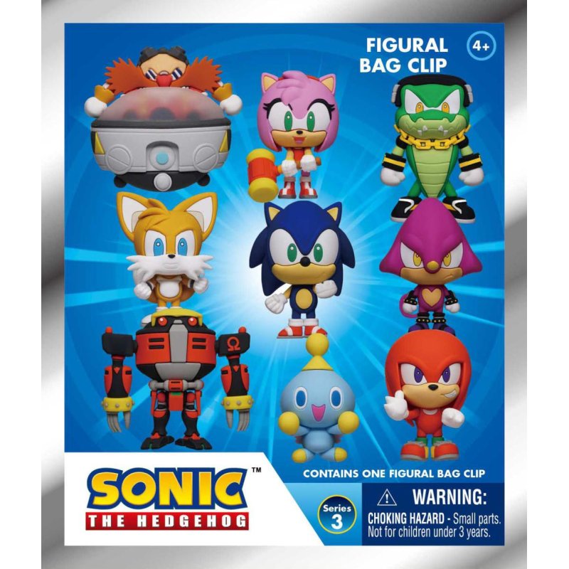 SONIC - Series 3 - 3D Foam Bag Clip (Display 24 Pcs)
