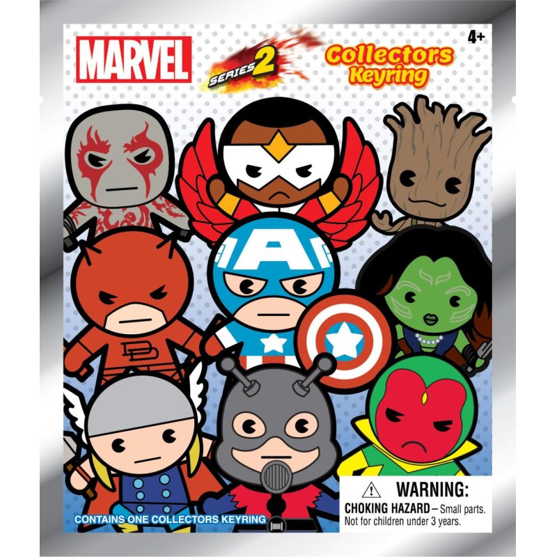 MARVEL - Series 2 - 3D Foam Bag Clip (Display 24 Pcs)