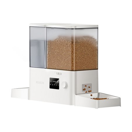 Rojeco New 2 in 1 Pet Water Fountain & Feeder WiFi (white)