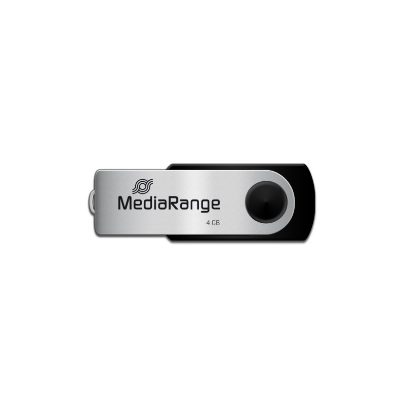 MediaRange MR907 USB flash drive 4 GB USB Type-A / Micro-USB 2.0 Black, Silver