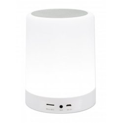 MANHATTAN LED-Bluetooth-Lautsprecher LED-Licht mit drei Helligkeitsstufen und sechs Farben MicroSD-Kartenslot