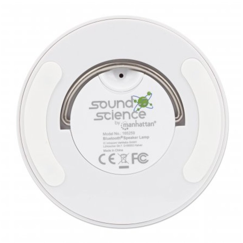 MANHATTAN LED-Bluetooth-Lautsprecher LED-Licht mit drei Helligkeitsstufen und sechs Farben MicroSD-Kartenslot