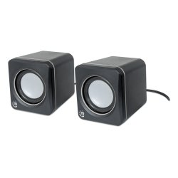 Manhattan 2600 Series Speaker System, Small Size, Big Sound, Two Speakers, Stereo, USB power, Output: 2x 3W, 3.5mm plug