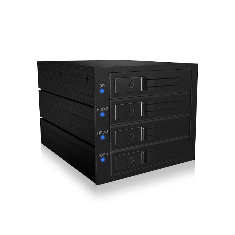 ICY BOX IB-574SSK-12G 8,89 cm (3.5") Panneau arrière Noir