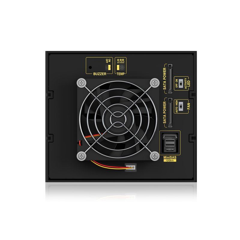 ICY BOX IB-574SSK-12G 8.89 cm (3.5") Backplane Black