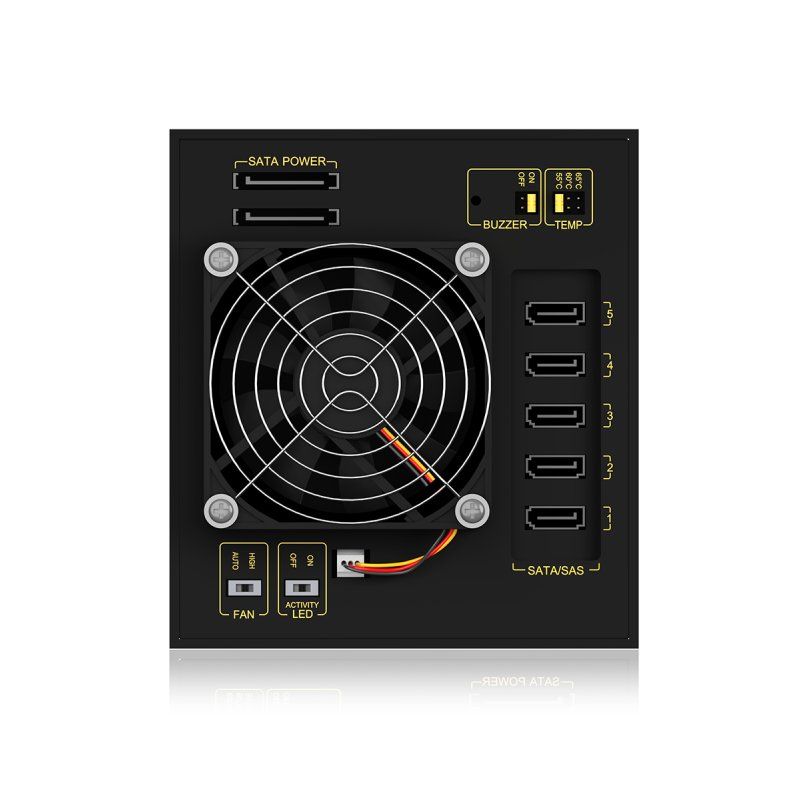 ICY BOX IB-575SSK-12G 8.89 cm (3.5") Backplane Black