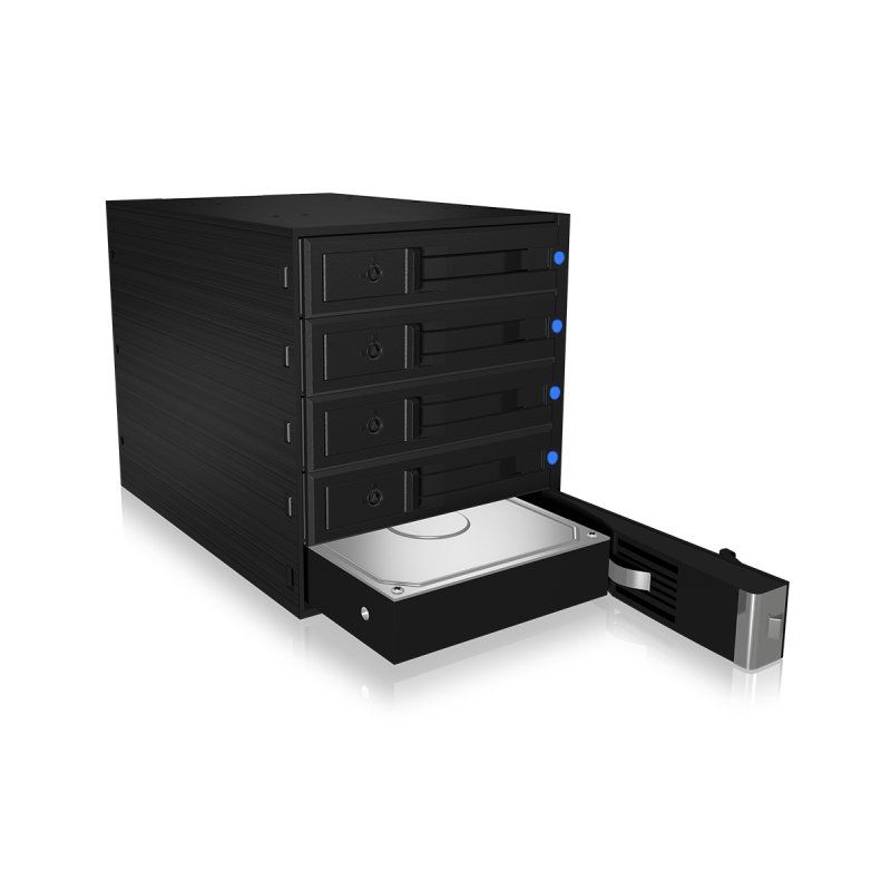 ICY BOX IB-575SSK-12G 8.89 cm (3.5") Backplane Black